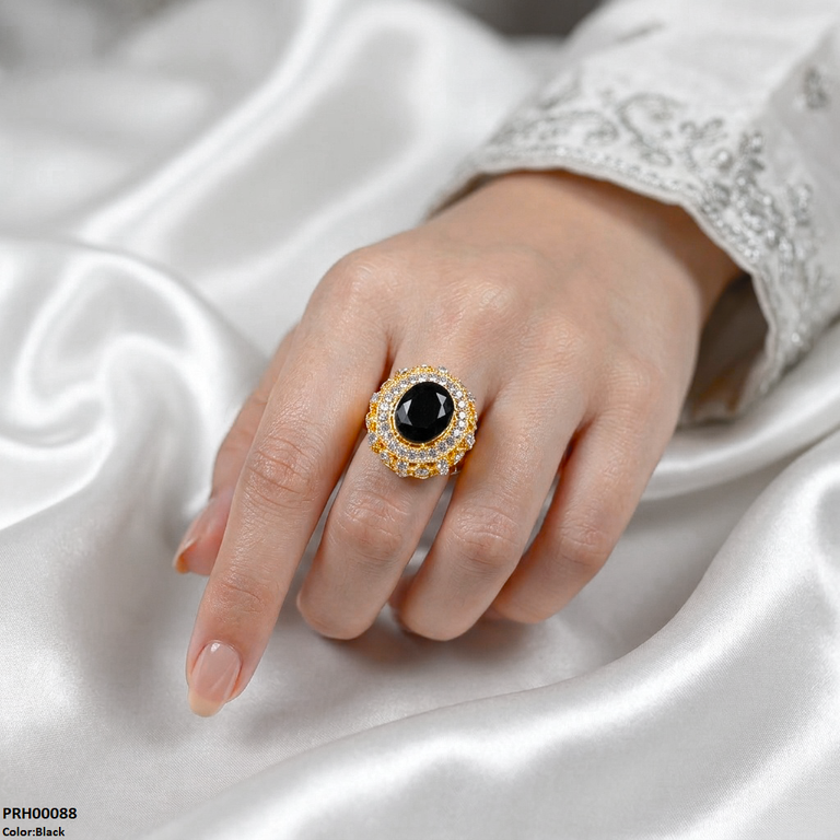 PRH00088 FRN Oval Stone Ring Adjustable - PRH