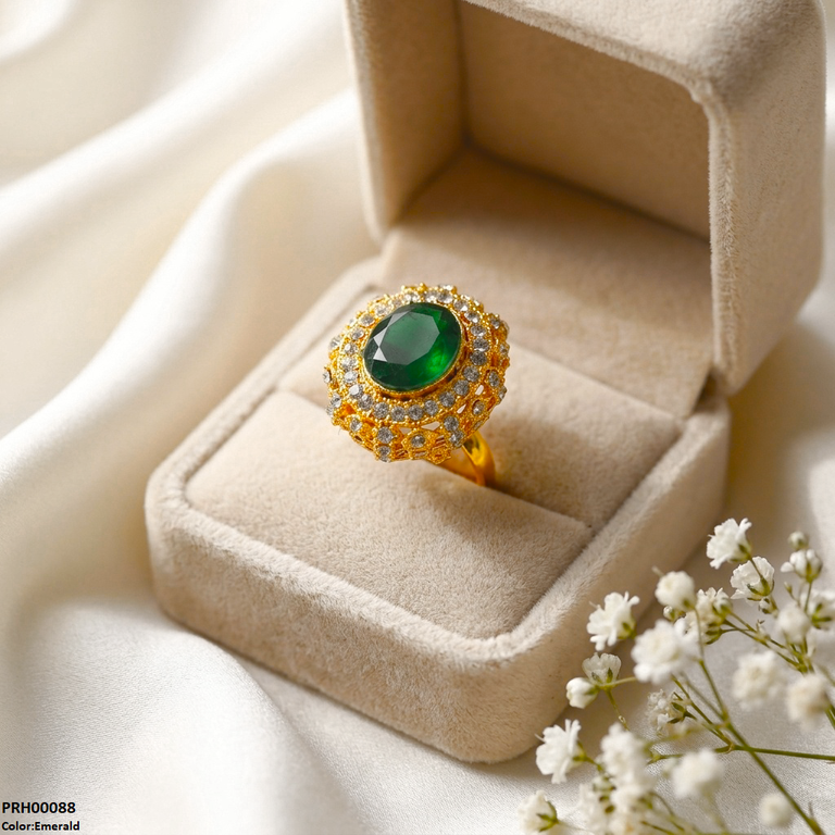 PRH00088 FRN Oval Stone Ring Adjustable - PRH