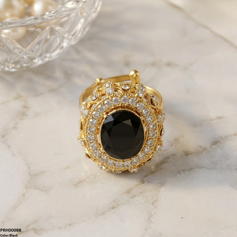 PRH00088 FRN Oval Stone Ring Adjustable - PRH