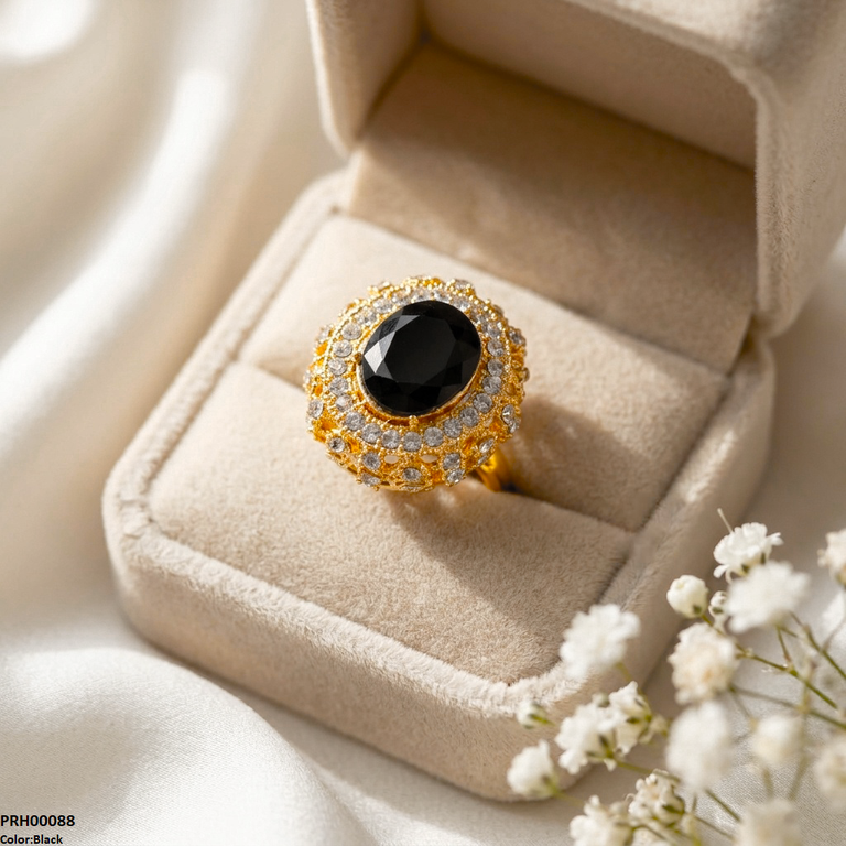 PRH00088 FRN Oval Stone Ring Adjustable - PRH