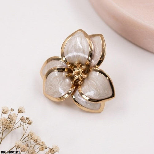 BRHH00101 QWN- Double Flower Broach- BRHH