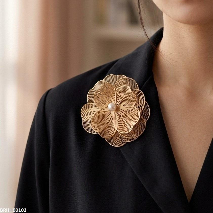 BRHH00102 QWN-Pearl Flower Broach-BRHH