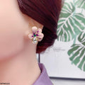 CETH01121 LSH  Flower/Tear Stone Tops Pair - CETH
