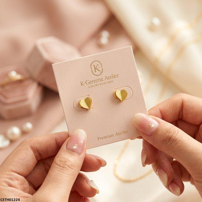CETH01224 XAS Double Heart Stainless Steel Tops Pair - CETH