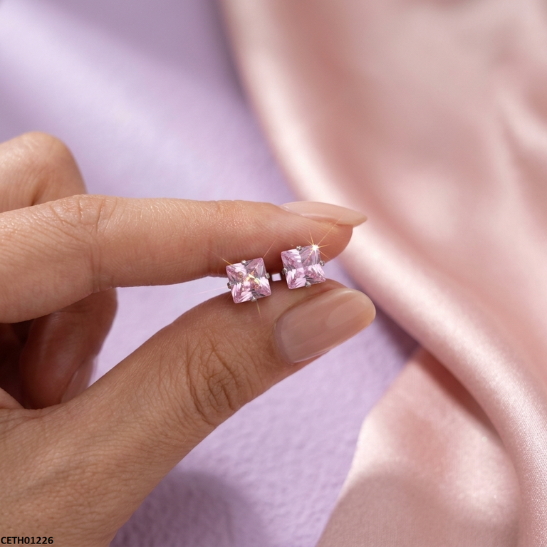CETH01226 XAS Square Stone Stainless Steel Tops Pair - CETH