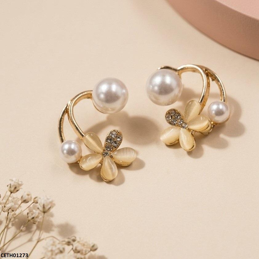CETH01273  LSH Pearl Flower Tops Pair - CETH