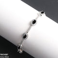 TBCH387 WKO Blue Oval Join Bracelet Adjustable