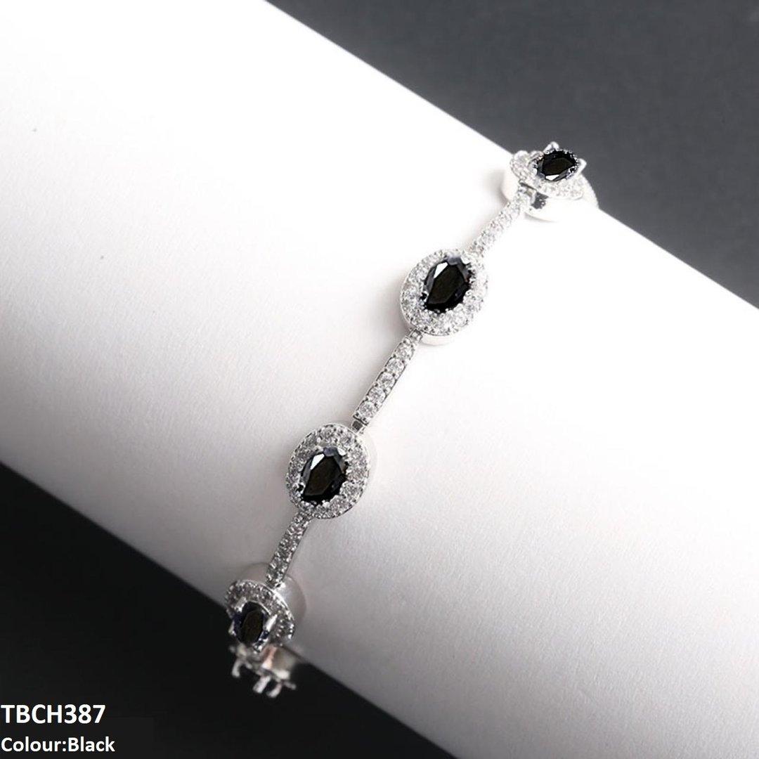 TBCH387 WKO Blue Oval Join Bracelet Adjustable