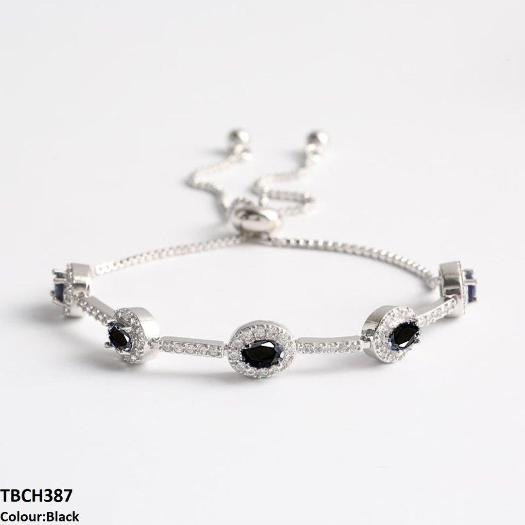 TBCH387 WKO Blue Oval Join Bracelet Adjustable