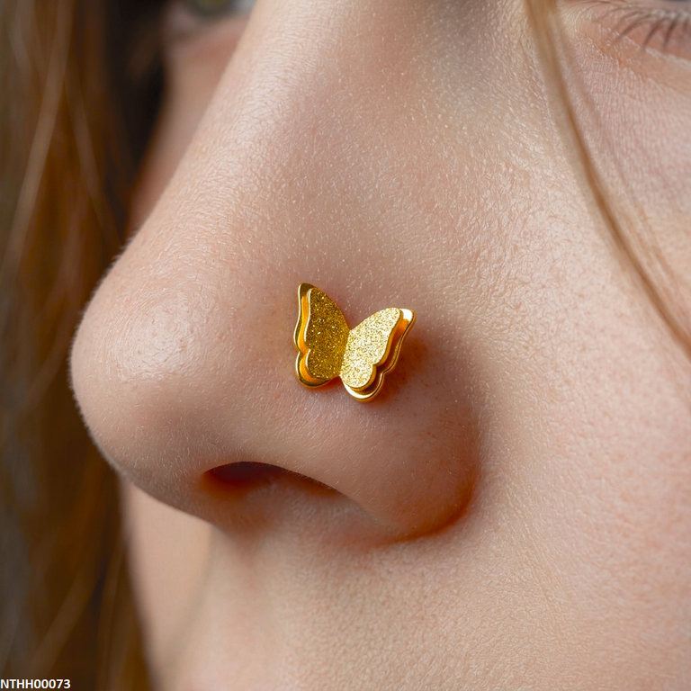 NTHH00073 XAS Butterfly Stainless Steel Nose Pin - NTHH