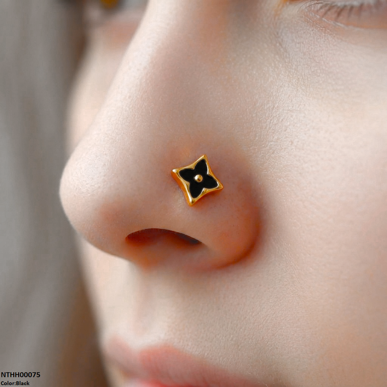 NTHH00075 XAS Flower Stainless Steel Nose Pin - NTHH