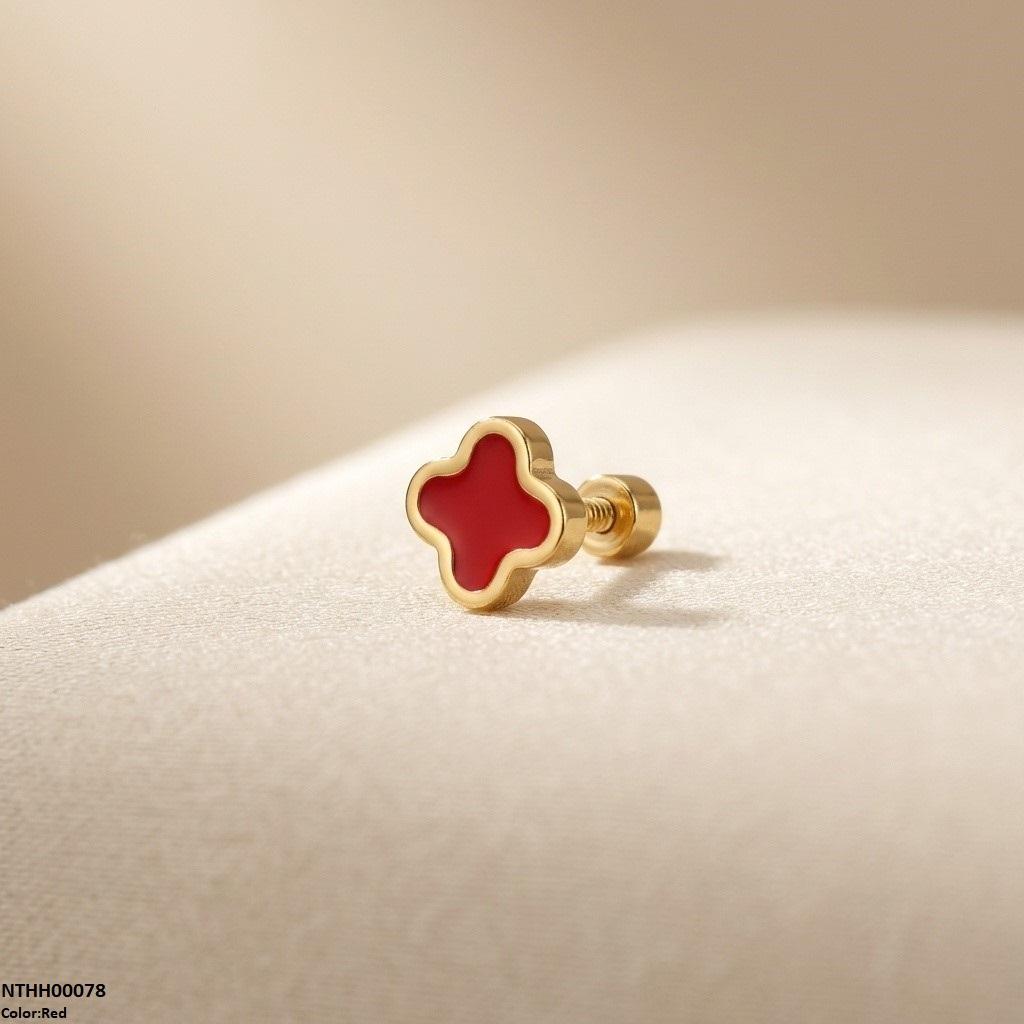 NTHH00078 XAS Flower Stainless Steel Nose Pin - NTHH