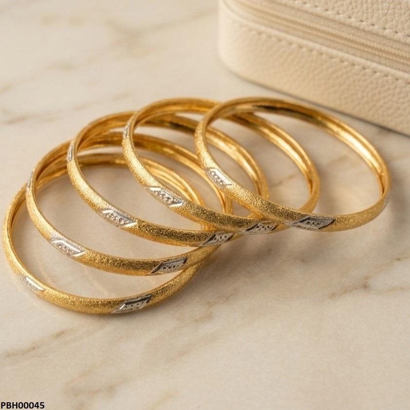 PBH00045 MZM Cutt Shape Bangles Set  - PBH