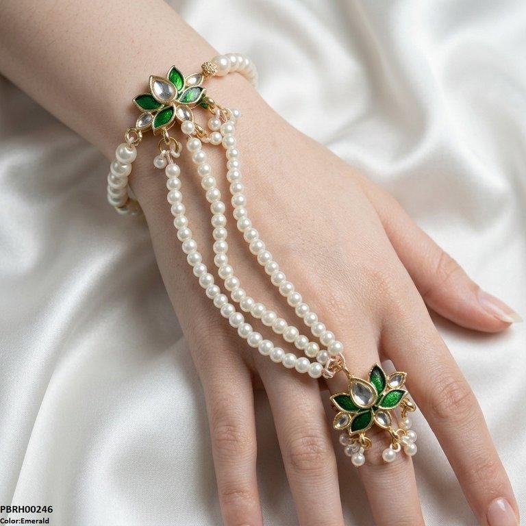 PBRH00246 ABD Tear/Marquise Flower Angla Bracelet Adjustable - PBRH