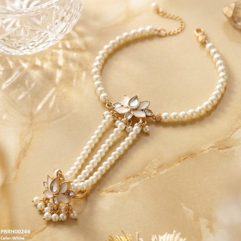 PBRH00246 ABD Tear/Marquise Flower Angla Bracelet Adjustable - PBRH