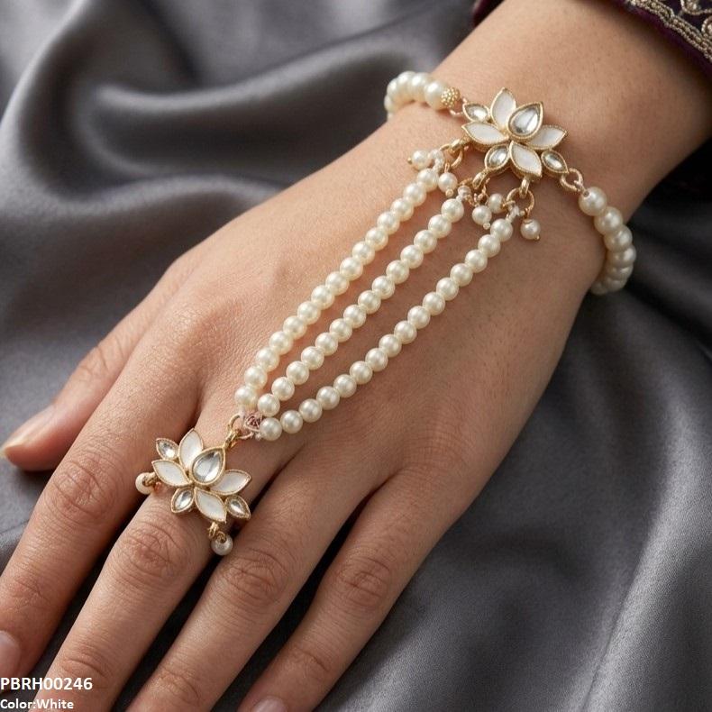 PBRH00246 ABD Tear/Marquise Flower Angla Bracelet Adjustable - PBRH