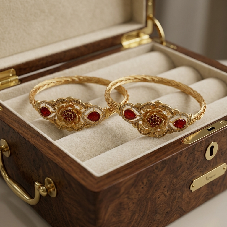 PBRH00248 AZM Flower Bangles Set - PBRH