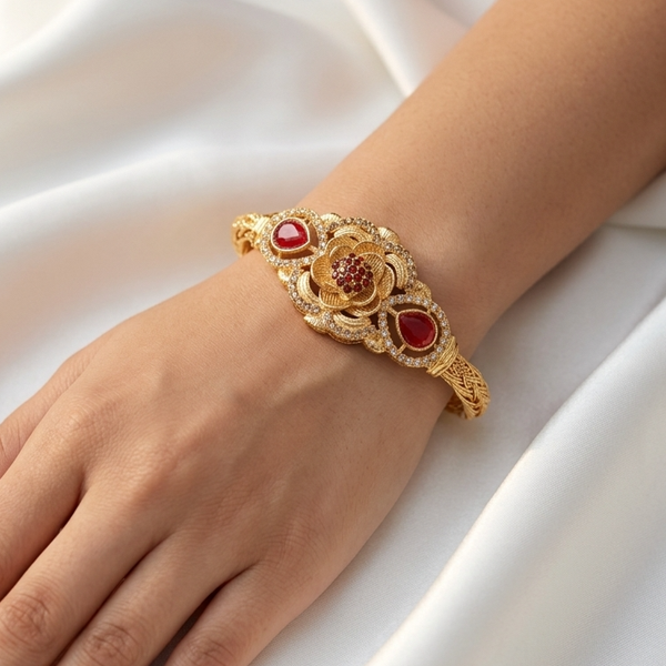 PBRH00248 AZM Flower Bangles Set - PBRH