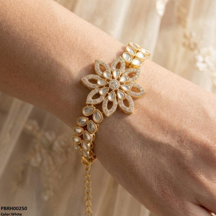 PBRH00250 MZM Floral Flower Bracelet Adjustable  - PBRH