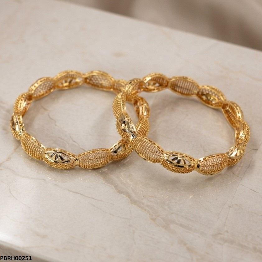 PBRH00251 MZM Oval Link Bangles Set - PBRH