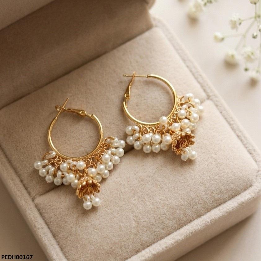 PEDH00167  MZM Kashmiri Jhumki Bell Drop Earring - PEDH