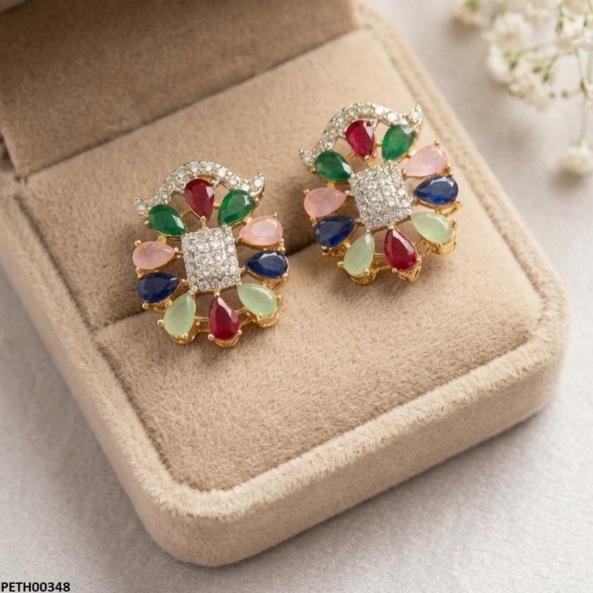 PETH00348 FRN Multi Flower Tops Pair - PETH