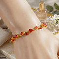 TBRH00486 MSJ Stainless Steel Flower Stone Braclet - TBRH