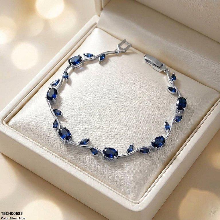 TBRH00486 MSJ Stainless Steel Flower Stone Braclet - TBRH