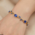 TBCH00635 LSH Tulip Blue Leaf Stone Bracelet - TBCH