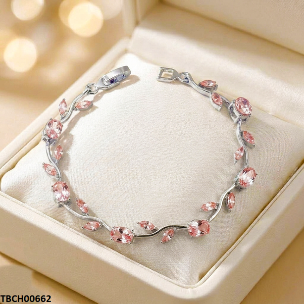 TBCH00662  LSH Tulip Pink Stone Bracelet - TBCH