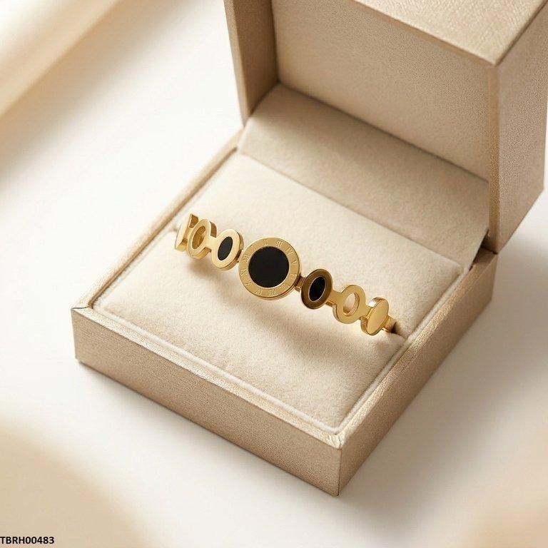 TBRH00486 MSJ Stainless Steel Flower Stone Braclet - TBRH