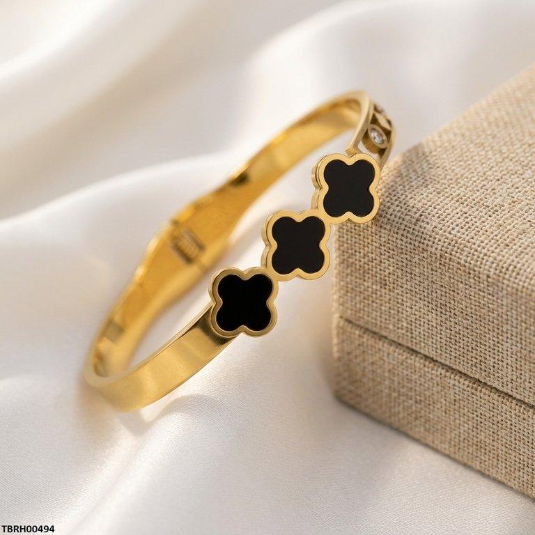 TBRH00486 MSJ Stainless Steel Flower Stone Braclet - TBRH