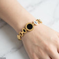 TBRH00496 MSJ Stainless Steel Round/Oval Stone Bracelet - TBRH