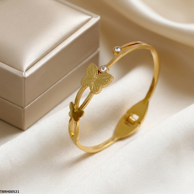 TBRH00486 MSJ Stainless Steel Flower Stone Braclet - TBRH