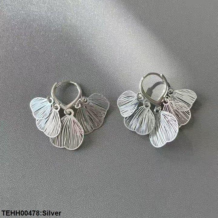 TEHH00478 LSH Butterfly wings Ear Hoops Pair - TEHH