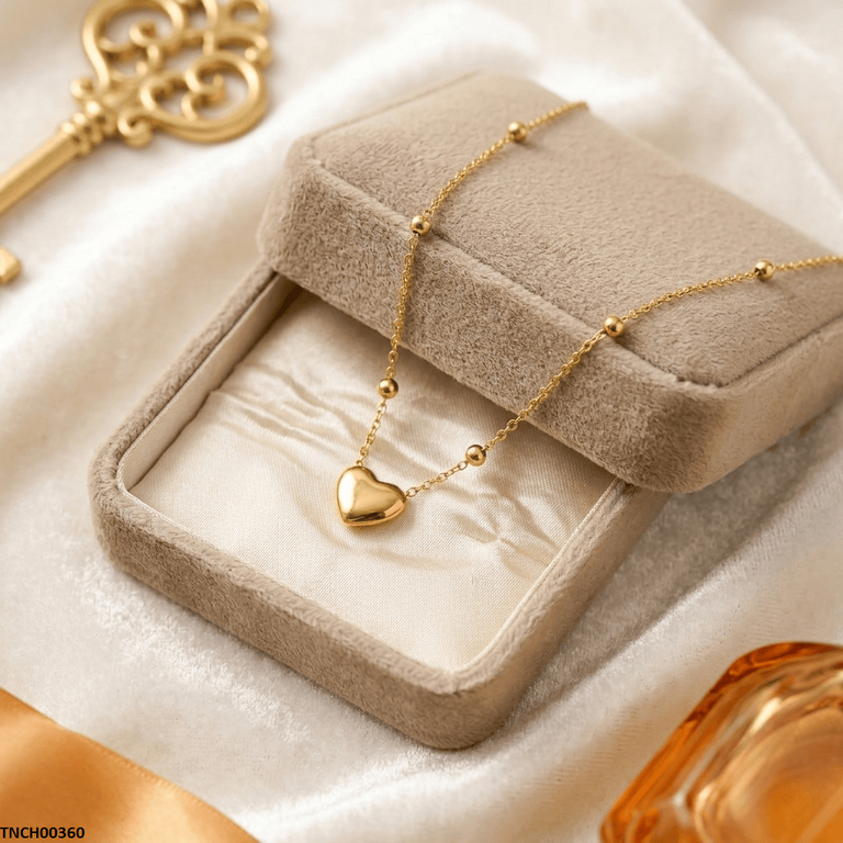 TNCH00360 MSJ Stainless Steel Heart  Necklace - TNCH