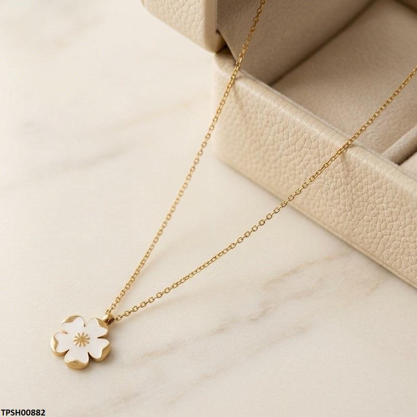 TPSH00882  MSJ Stainless Steel Flower Drop Pendant - TPSH