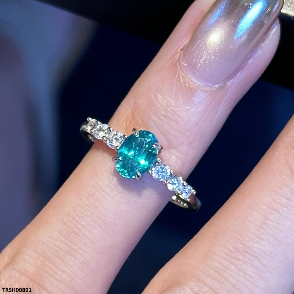 TRSH00891 KRL Oval ZIRCON Stone Ring Adjustable - TRSH