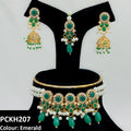 PCKH207 SDQ Circle/Tear Pearl Drop Choker Set