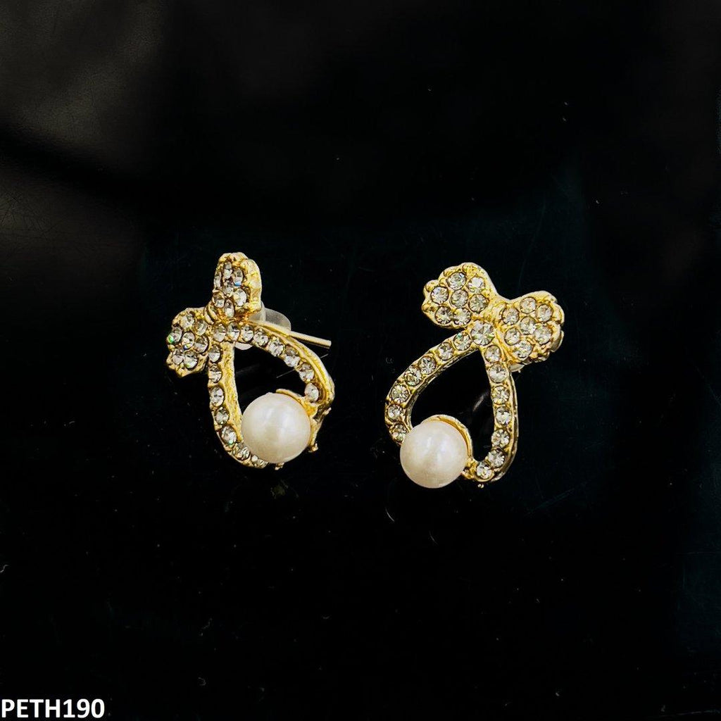 PETH190 SDQ Bow Pearl Tops Pair