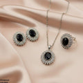 Oval Stone Pendant Set