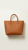 Small Leather Hand  bag With Sculpted Handle