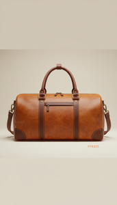 Small Leather Hand  bag With Sculpted Handle