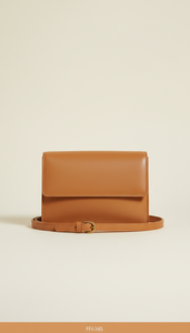 Minimalist Crossbody Bag In Soft Pebble Leather